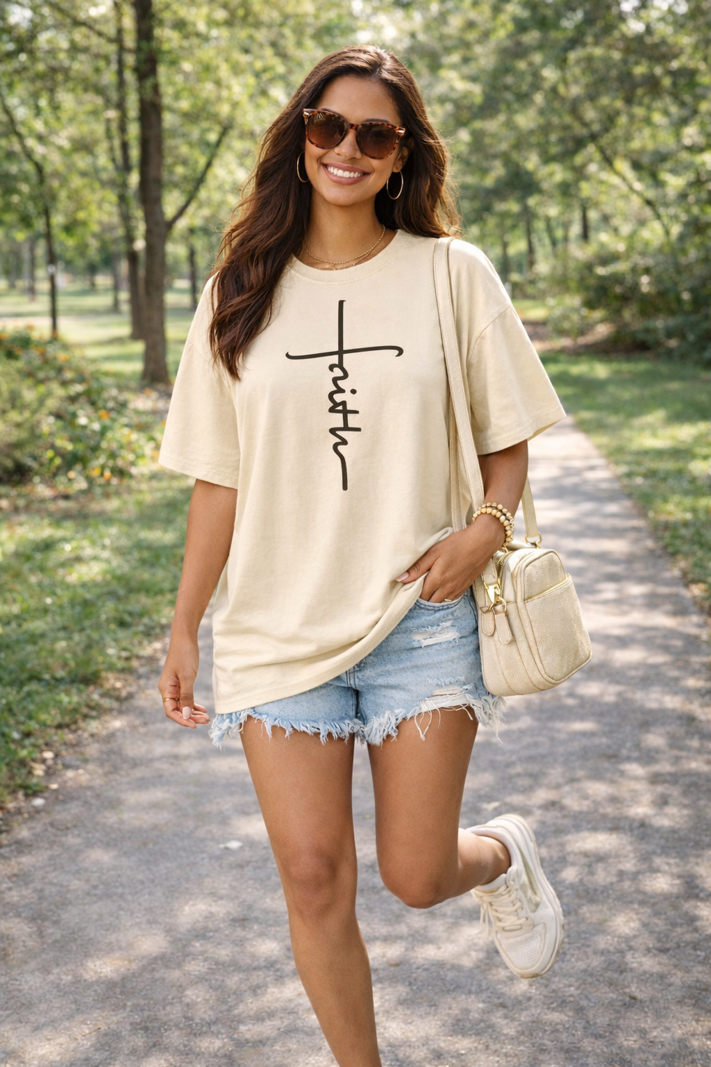 Oversized Christian Tshirts for Women God is Within Her Tops Jesus Faith Shirts Bible Verse Inspirational Graphic Tees